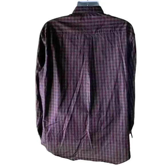 Van Heusen Shirt Button Front Plaid Shirt Men's Size XL Long Sleeves Top - Picture 2 of 6